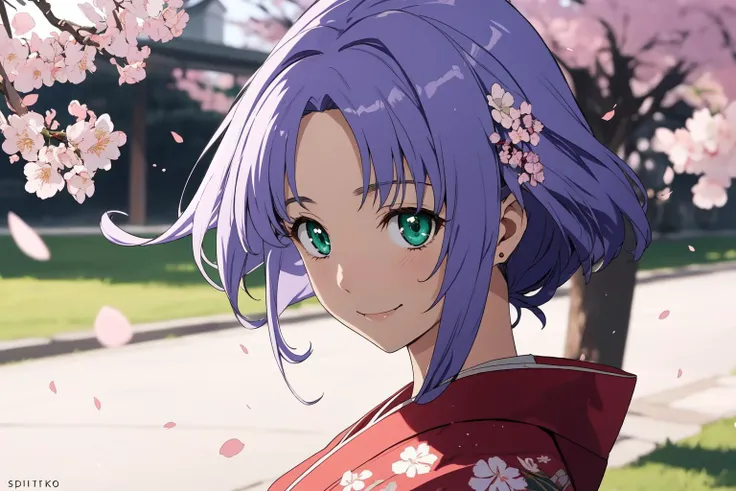 (RAW photo, best quality), 1girl,  natural lighting
 <lora:srw_mitsuko_isurugi_v1_2-000005:1>, srw_mitsuko,  smile, spring, kimono, cherry blossoms,