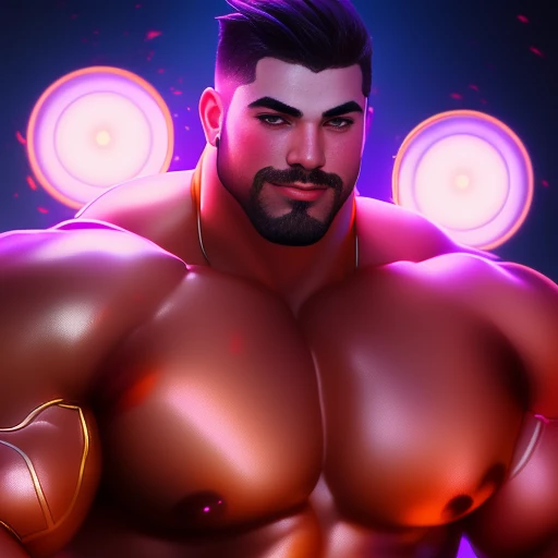 bara, colorful lighting, dramatic pose, master piece, concept art, detailed face, trending on artstation