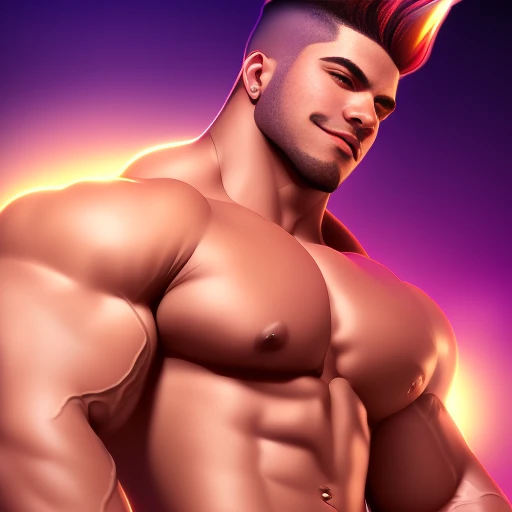 bara, colorful lighting, digital painting, masterpiece, realistic, 4k, detailed face,