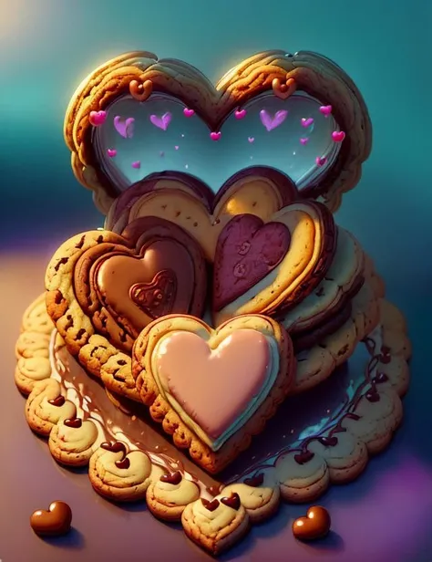 ((best quality)), ((masterpiece)), ((realistic)), (detailed), CupidTech CookiePunkAI heart made of love and cookies, ((masterpiece)), absurdres, HDR, <lora:add_detail:1>, <lora:LowRA:0.5>, <lora:CookiePunkAI:0.75> <lora:CupidTech:0.75>