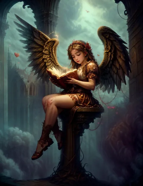 ((best quality)), ((masterpiece)), ((realistic)), (detailed), CupidTech CookiePunkAI, a girl on the street reading a book, amor the angel of love on a balcony, ((masterpiece)), absurdres, HDR, <lora:add_detail:1>, <lora:LowRA:0.5>, <lora:CupidTech:0.75> <lyco:DonMn1ghtm4reV2:0.7>