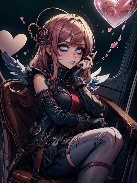 (masterpiece:1.2, best quality:1.2, beautiful, high quality, highres:1.1), detailed, extremely detailed 4K, perfect eyes, perfect face, perfect lighting, <lora:tool_addDetail:0.25>,(1girl, solo,  female,  female),
<lora:style_cupidTech_(cupidtech--scifi):0.95>, cupidtech, scifi,
child, <lora:concept_bagsUnderEyes_v10_(Bags under eyes):0.8>, bags under eyes, (slouched in chair), cupidtech girl, smoking cupidtech cigar, frown, (smoking), arms down, little girl, hands at sides, leaning back,
<lora:tool_lowRA_(dark theme):0.75> , looking at viewer, miserable,