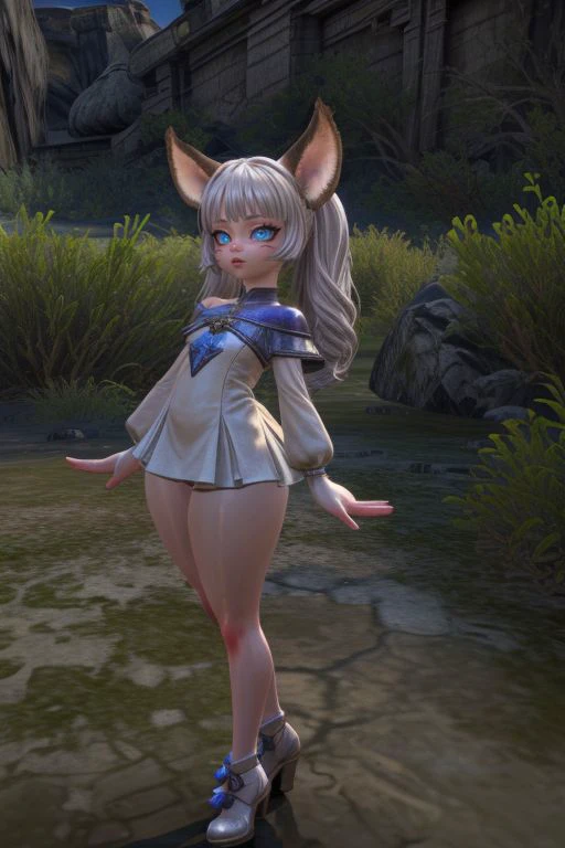 ((medieval fantasy style)) , elin, ((pretty face, skin indentation, eyes reflection, stunning eyes, rim lighting, skin shading, sub surface scattering)), (masterpiece, best quality, ray tracing, volumetric lighting, ssao shadows, detailed, intricate),((full body)), <lora:add_detail:1> <lora:Elin_2D_and_3D_last:1>