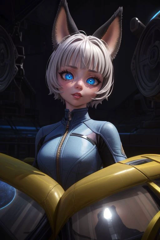 elin, ((pretty face, skin indentation, eyes reflection, stunning eyes, rim lighting, skin shading, sub surface scattering)), (masterpiece, best quality, ray tracing, volumetric lighting, ssao shadows, detailed, intricate),((upper body)),cosmonaut outfit in a spatial station <lora:add_detail:1> <lora:Elin_2D_and_3D_last:1>