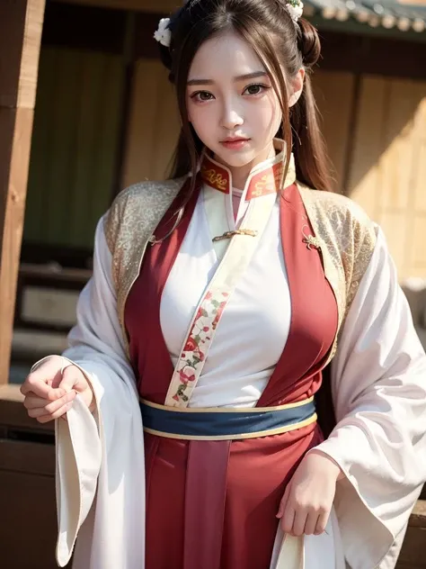 (hanfu:1.5), <lora:zyd232_ChineseGirl_v1.6:0.5>, (photorealistic:1.4), (best quality:1.0), (ultra highres:1.0), 8k, RAW photo, (masterpiece:0.2), ultra-detailed, 1girl, detailed skin, portrait, smile