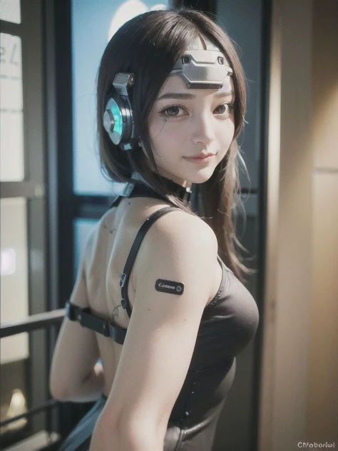 (cyborg:1.5), jumpsuit, bob cut, (cyberpunk:1.4) ,<lora:zyd232_ChineseGirl_v1.6:0.8>, (photorealistic:1.4), (best quality:1.0), (ultra highres:1.0), 8k, RAW photo, (masterpiece:0.2), ultra-detailed, 1girl, pale skin, detailed skin, looking at viewer, from side, smile