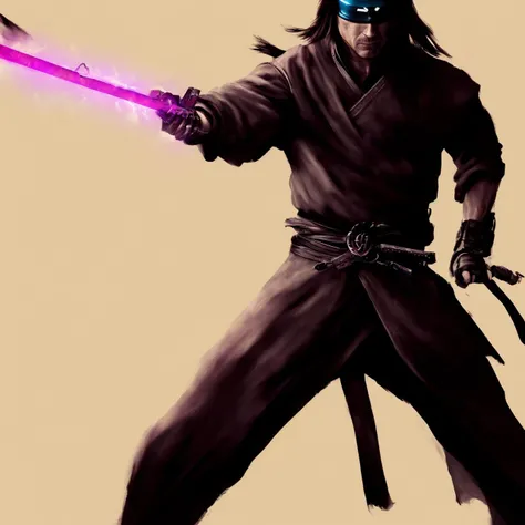 textless, cyberpunk ChristianBale CYBER NINJA, cybernetic samurai, futuristic mechanical, electricity wires, energy