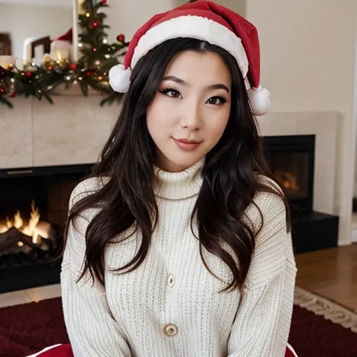 <lora:fuslie_sd15_512_128_64_v1:1> picture of fuslie long dark black hair, 1girl wearing red christmas santa hat, wearing a turtleneck sweater, cozy fireplace in background, christmas decoration in background,, professional, photography, excellent lighting, impeccable, precision, rich colors, deep shadows, clarity, high-resolution, razor-sharp, composition, light and shadow, timeless beauty, captivated, artistry, craftsmanship, elegance, sophistication, exquisite, details, atmosphere, balance, masterful, technique, expertly captured, stunning, visual impact, top-quality, compelling, professional-grade, aesthetics, flawless, remarkable, perfection, attention, dynamic, evocative, nuanced, depth, vibrancy, masterclass, breathtaking, awe-inspiring, high-definition, alluring, enchanting, texture, storytelling, mesmerizing, cinematic, elite, artistry.