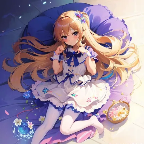 ((masterpiece)), (best quality:1.2),(very fine 8K CG wallpaper1.2),colorful,(ultra-detailed:1.2),(illustration:1.2)
full body ,from above,white pantyhose,barefoot,no shoes,chibi
,,,,,,,, , ,,,, <lora:arisu-fanart:1.0>,Tachibana Arisu