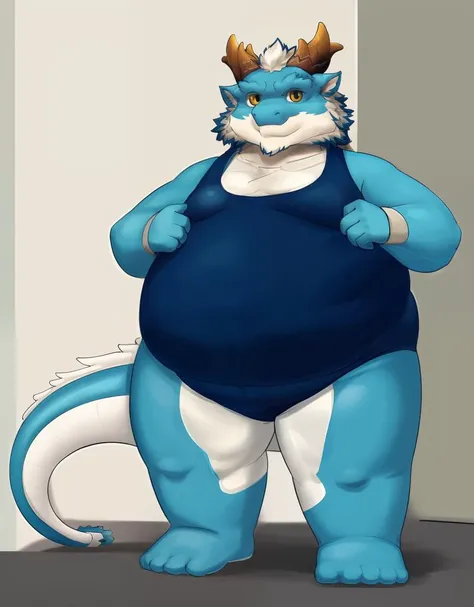 anthro dragon, fat, big belly, belly, fatfur, deep navel, big navel, sweat, sweating, sweaty belly