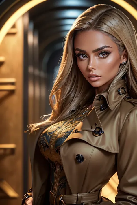 (masterpiece), (best quality), ((ultra-detailed)), (hyperrealistic), (highly detailed photo), cinematic lighting, photorealistic, extremely beautiful young lady in the marble rocks, intricate detailed open teal croped jacket shining, gloss, crisp, flirty, epic, focus, artistic, very bright, yellow, Marine blue eyes, Full body, naked, pussy view, trimmed hairy pussy, spread legs, low-shot picture