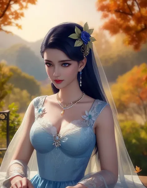 ultra realistic 8k cg, picture-perfect face, flawless, clean, masterpiece, professional artwork, famous artwork, cinematic lighting, cinematic bloom, perfect face, beautiful face, fantasy, dreamlike, unreal, science fiction, beautiful clothes, lace, lace trim, lace-trimmed legwear, (rich:1.4), prestige, luxury, jewelry, diamond, gold, pearl, gem, sapphire, ruby, emerald, intricate detail, delicate pattern, charming, alluring, seductive, erotic, enchanting, hair ornament, necklace, earrings, bracelet, armlet,halo
((,1girl, pov,large breasts, ))((1girl, cherry_blossoms, long_hair, solo, petals, black_hair, dress, flower, tree, blue_dress)) <lora:DA_JiangLiNewClothes2.0:0.6>