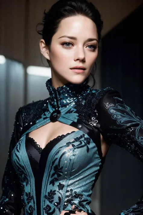 <lora:Marion_Cotillard:0.85> <lora:epiNoiseoffset_v2:0.8> (apterus style:1.3), (dark shot:1.4), 80mm, soft light, sharp, exposure blend, medium shot, bokeh, (hdr:1.4), (film grain:1.23), high contrast, (cinematic, teal and orange:0.85), (muted colors, dim colors, soothing tones:1.3), low saturation, (hyperdetailed:1.2), (noir:0.9),(intricate details, hyperdetailed:1.15), modelshoot style, Close-up comic book illustration of a happy skinny woman, 30 years old, with short black hair, wearing fancy tech jacket standing in an airport, ((hands inside pocket)), dramatic lighting, minimalistic, flat colors, washed colors, dithering, lineart, (detailed background:1.3), old aircraft in background, (full body:1.2), (long legs), (depth of field:1.4), (detailed face:1.1), (photo realistic:1.3), symetrical, octane render, 35mm, bokeh, 9:16, (intricate details:1.12), hdr, (intricate details, hyperdetailed:1.15), (natural skin texture, hyperrealism, soft light, sharp:1.2), (detailed skin:1.2)