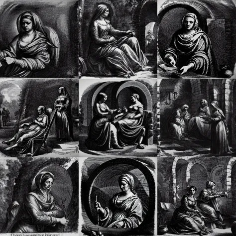 etching by ILSGiovanniBattistaPiranesi woman in a car