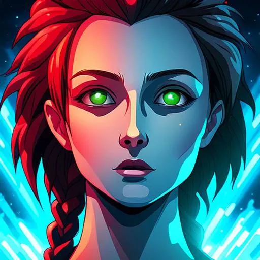 Alien-themed ((Anime Masterpiece))), Concentrating Blue Green Magic, vortex, Particles, (sitting), 1 boy, fantasy environment, (((laughing))) , intricate details, perfect features, dramatic, The lighting cinematic, highlight lighting, SSAA, smooth rendering, No noise --testp --with 2:3 --video --no lazy prompts <lora:Mind Blaster:0.8> . Extraterrestrial, cosmic, otherworldly, mysterious, sci-fi, highly detailed