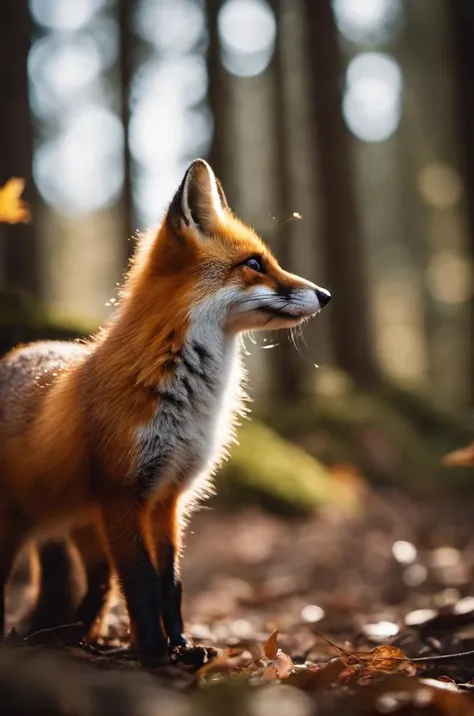 cinematic photo (((masterpiece))),(((best quality))),((ultra-detailed)),
In the dreamy forest,a little fox and a little squirrel are walking together,best quality,masterpiece, . 35mm photograph, film, bokeh, professional, 4k, highly detailed