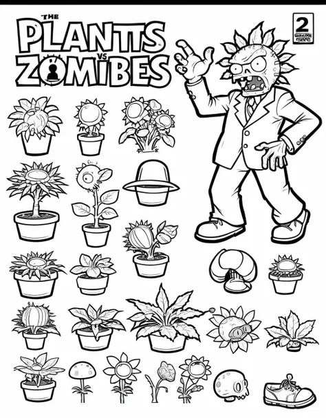 <lora:ikea_instructions_xl_v1_5:0.55>, Plants vs Zombies,