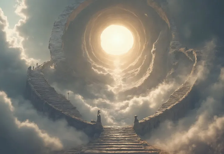 A surreal depiction of the quest for equality, represented by a vast, ((endless staircase winding through the clouds)), with diverse people climbing together toward a shining, elusive doorway at the top. The scene blends elements of fantasy and reality, with barriers along the path symbolizing various social obstacles. The mood is hopeful yet challenging, with ethereal lighting and symbolic motifs scattered throughout.
OverallDetailXL <lora:SDXLFaeTastic2400:0.4> <lora:DetailMaximizer:0.55> detailmaximizer <lora:Flux-style-xl-lora:0.7> flux-style