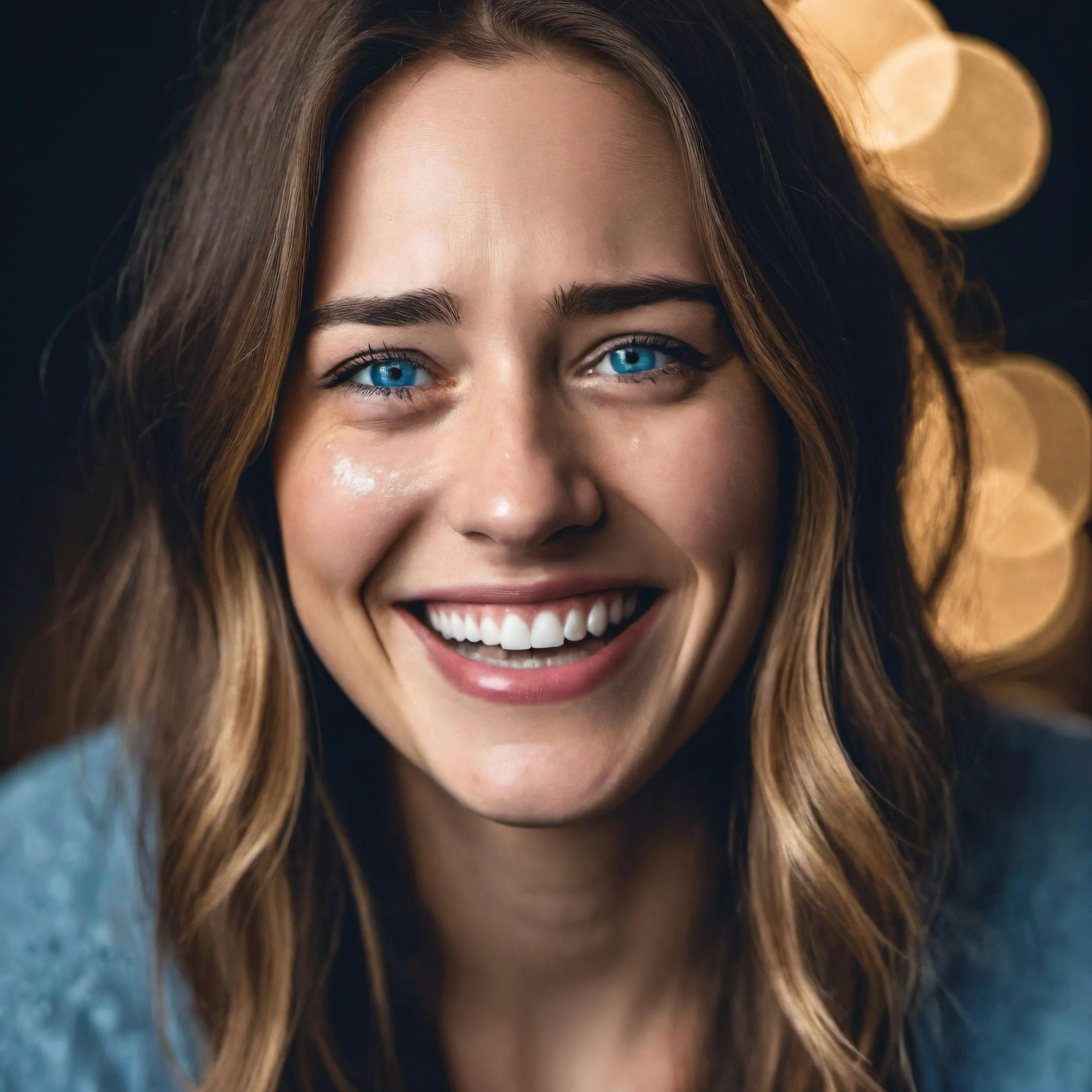 crying with tears,
People say I'm the life of the party
'Cause I tell a joke or two
Although I might be laughing loud and hearty
Deep inside I'm blue
So take a good look at my face
You'll see my smile looks out of place
If you look closer, it's easy to trace
The tracks of my tears <lora:tears:1>