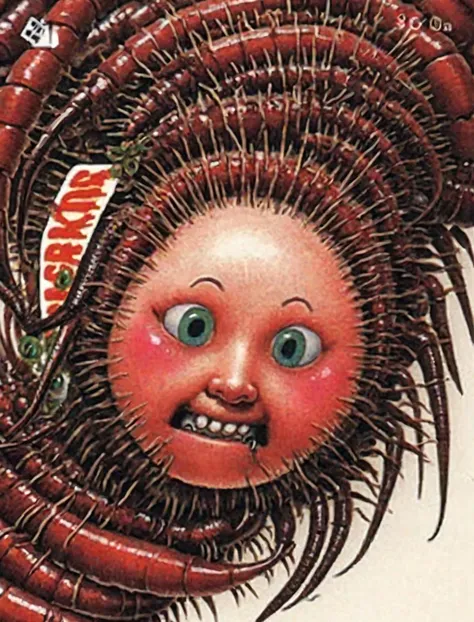 centipede face girl <lora:Garbage_Pail_Kids:1.2>