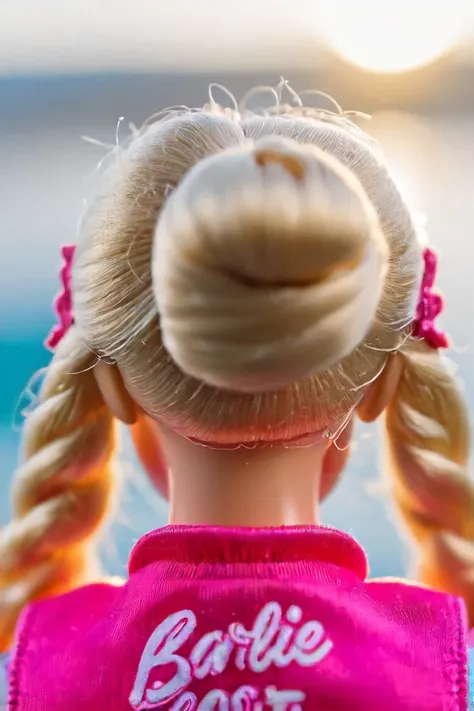a photo shot in the point of view from the back of a a toy barbie's head close-up on the lower side of the shot, cropped, showing a big boat above <lora:HeadPOV_from_behind_vk1-000018:0.85>, natural lighting, 4k, high quality, Fujifilm XT3