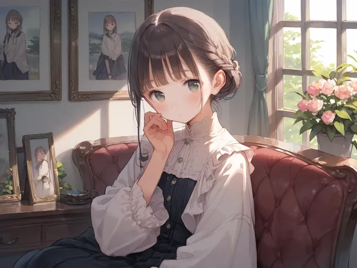 score_9, score_8up, score_7up, score_6up, score_5up, score_4up, anime_style, soft pastel color, ultra-detailed, 8K, illustration, beautiful face, 1 girl, petit,