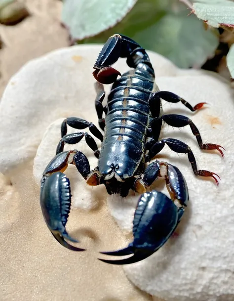 (Realistic:1.5) EdobScorpion, beach, dust, 1other, turtle, bird, dust, sharp teeth, outdoors, realistic, long hair, doll joints, <lora:EdobScorpionPhotoReal_XL_v1.0:0.8>