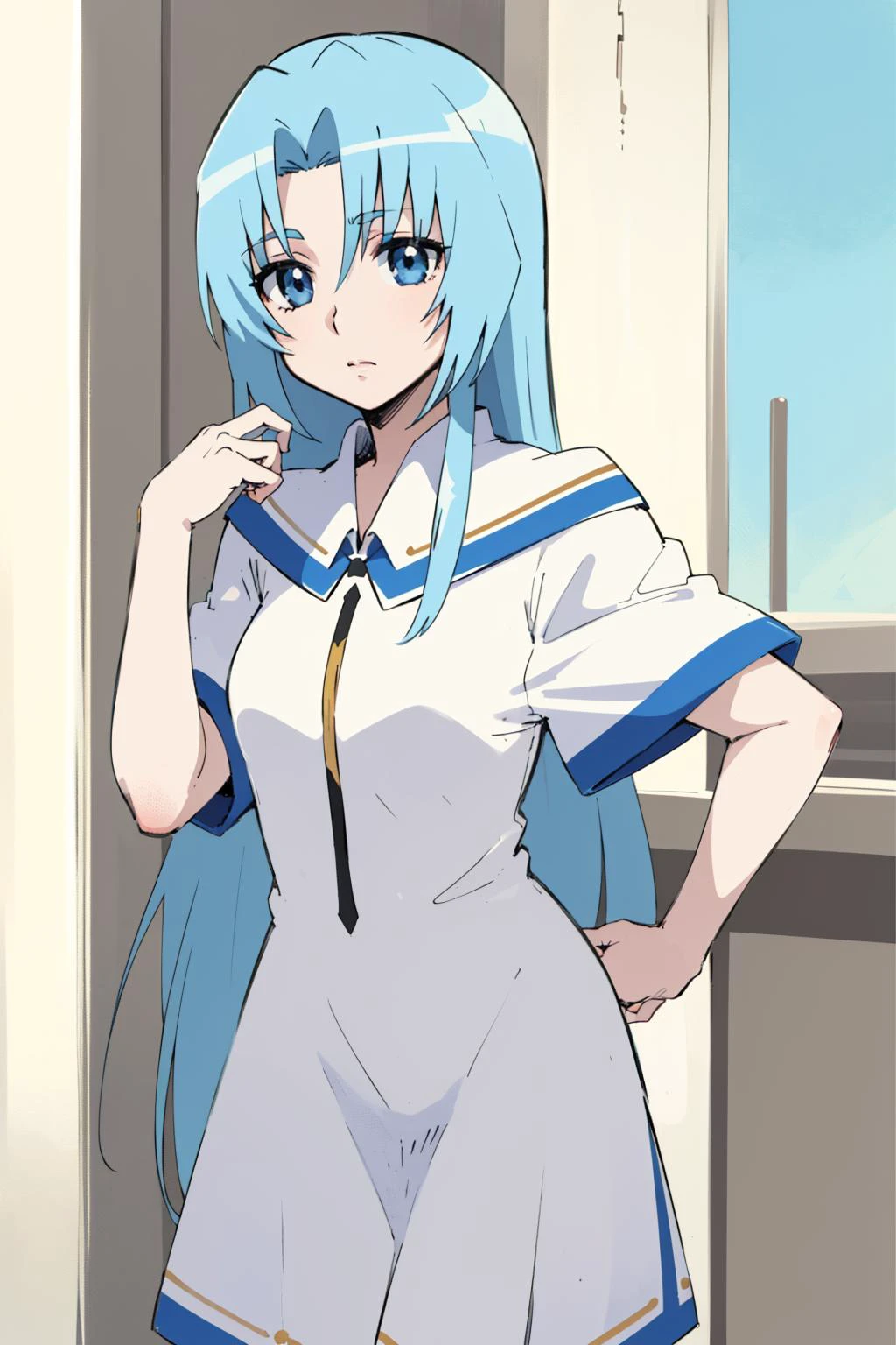 2d, masterpiece, best quality, anime, highly detailed, cowboy shot, 1girl,
mariel_s2, long hair, blue hair, blue eyes,
<lora:Mariel S2_v1.0:0.6>,
