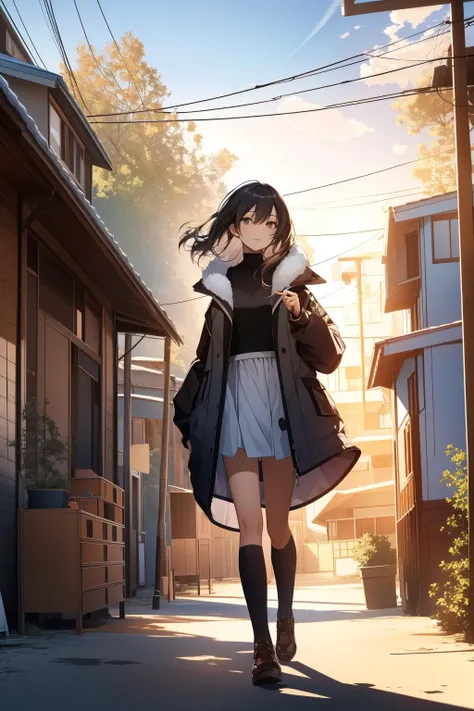 1girl, (by ND Stevenson:0.9) and (Temmie Chang:0.8) and (Michael Borremans:1.3) , studio Drawing, concept art, intricate background, landscape of a Seductive Superficial ([Azerbaijan|Anakena Beach]:1.3) from inside of a Cabin, dense city street and Heliosphere in background, at Twilight, Simple illustration, Confused, Romanesque, Sunlight, L USM, Electic Colors, Dufaycolor Photograph, surreal design, trending on CGSociety, UHD