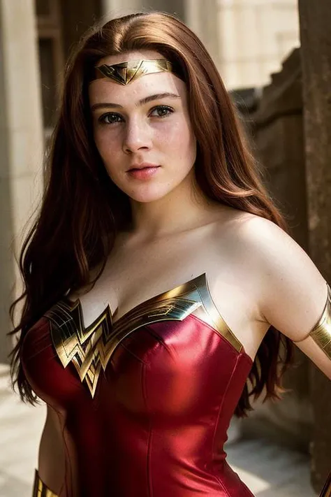 (masterpiece) high detailed analog style photo, a woman wearing a wonderwoman costume
soft focus, dreamlike, cinematic, (smiling:0.3), (closeup:0.8), perfect fingers, Nikon D4, 50mm, 8k