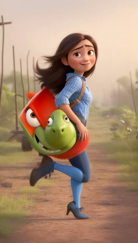 a girl from a pixar move (pixar style:1.3)