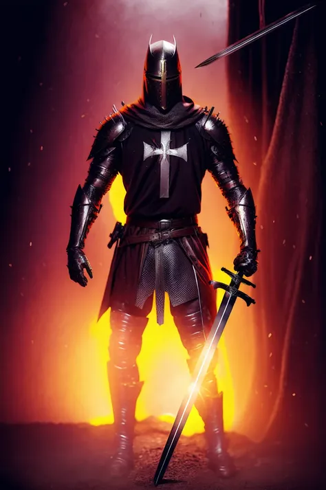 <lora:Templar-03:0.8> <lora:Androids-03:0.8> knight templar, android, cyborg, goth armor, Holding a sword and shield, neon light, in battle,