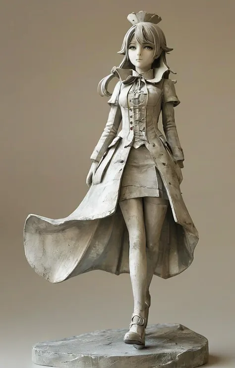 masterpiece,best quality,<lora:tbh133-sdxl:0.9>,idolmaster cinderella girls,drawing,style of Raymond Duchamp-Villon,sculpture
