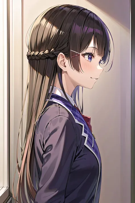 <lora:mito_xl_base_long:1>,tsukino mito,from side,smile,indoors,