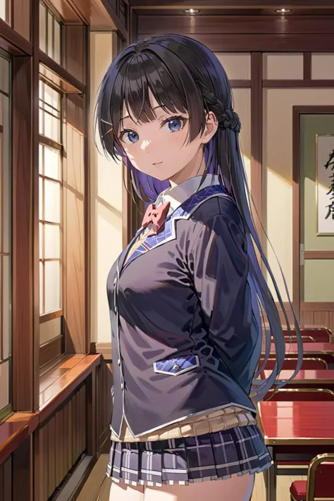 <lora:mito_xl_base_long:1>,portrait of tsukino mito,indoors,