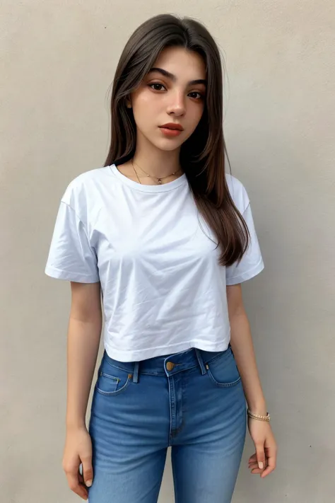 (medium shot:1.4), <lora:sd15_DoaEvren_locon_24_v1.0:.8> DoaEvren wearing a t-shirt and jeans