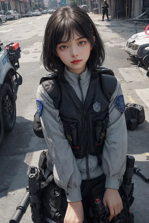 face, 1girl , police swaat gear, guns, bullet proof vest,
<lora:swaat_v2:0.8>