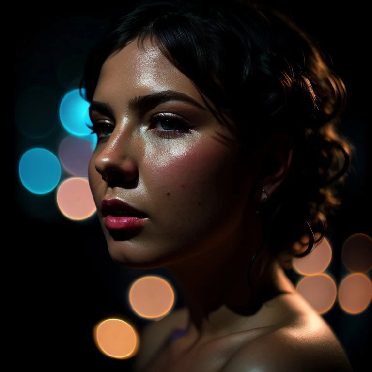 profile photo a woman, the best picture, (close-up:0.4), side light, volumetric light, disco, neon, glow face
<lora:Romantic1:0.7> <lora:lowra_v10:0.2>