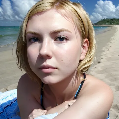 blond girl in beach
 <lora:Romantic1:0.9>
