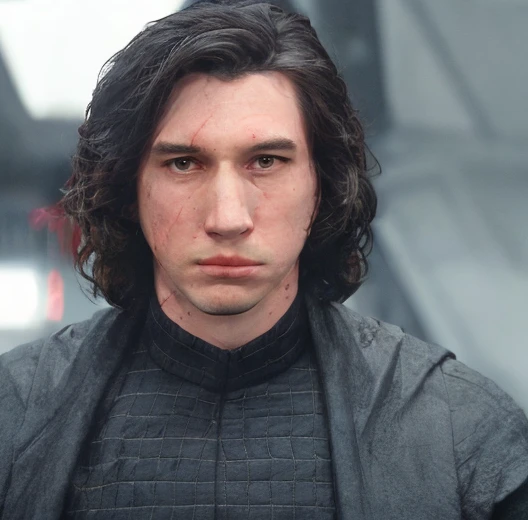 KYLO_REN, a man with long hair to his shoulders <lora:KYLO_REN:1>