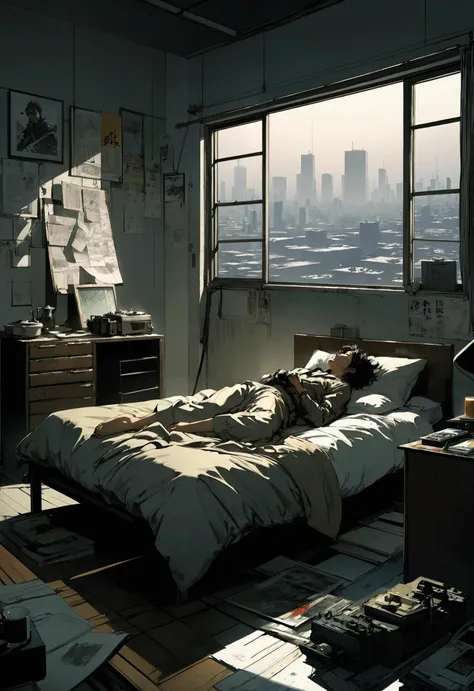 Digital artwork, concept art, the wake up call, 8k, masterpiece, hdr, art by Yoji Shinkawa and Greg Rutkowski