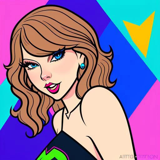 cartoon drawing of  Taylor Swift   being rejected by a romantic partner  , trending on artstation, HD, ((high quality)), vibrant color scheme, character design