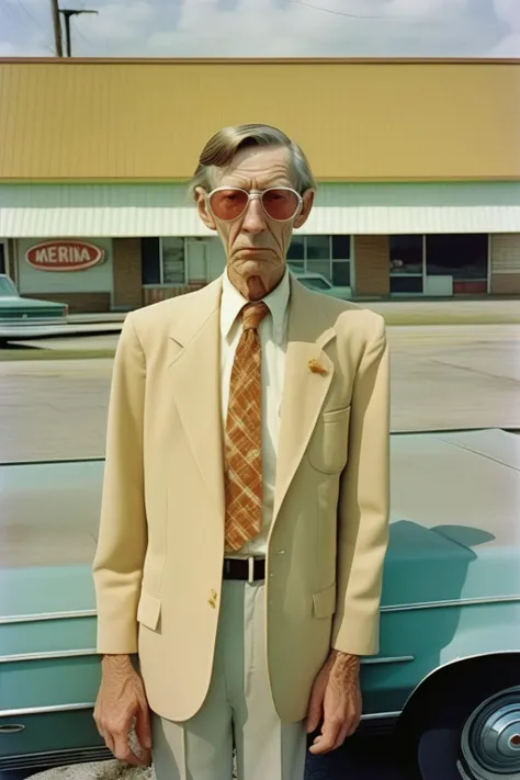 <lora:Alec Soth style:1>Alec Soth style - a film photograph from William Eggleston in his 1980 style in an american townq 5