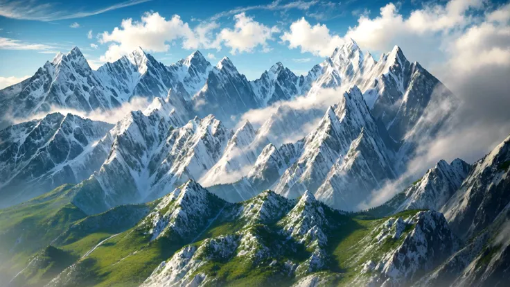 mountains. forests, grass, nature, <lora:YuumeiArtV2_LoRa-000007:0.8>