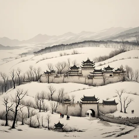 shenqiu, a castler in winter