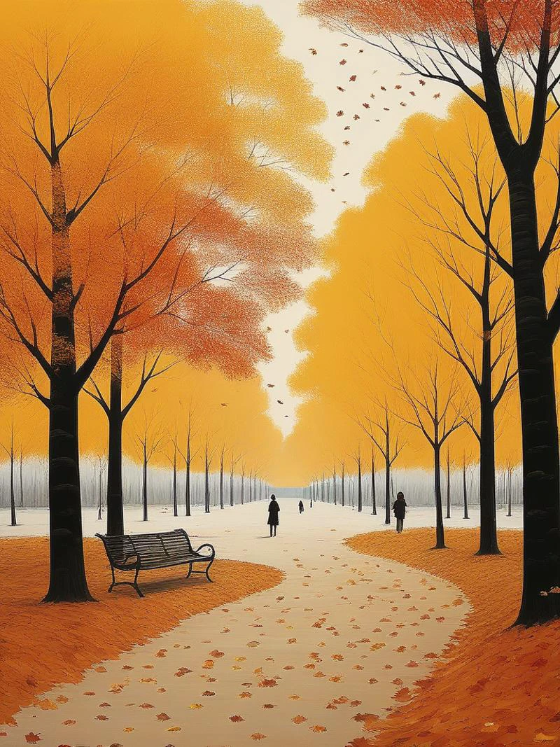 shenqiu,<lora:shenqiu-000020:0.7>,a park,fallen leaves,
