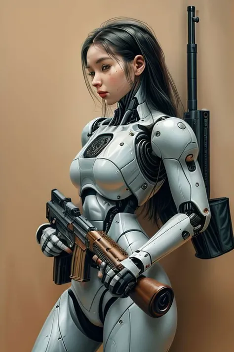 artificial intelligence,fulfills the function of personal security, weapon pistol, rifle, submachine gun, machine gun