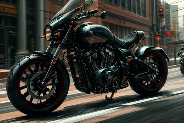 artificial intelligence,rides a motorcycle -harley davidson also upgraded with artificial intelligence the bike looks extremely sleek and modern
