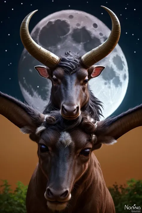 bestiasnomana,animal,animal focus,horns,nigth,moon,