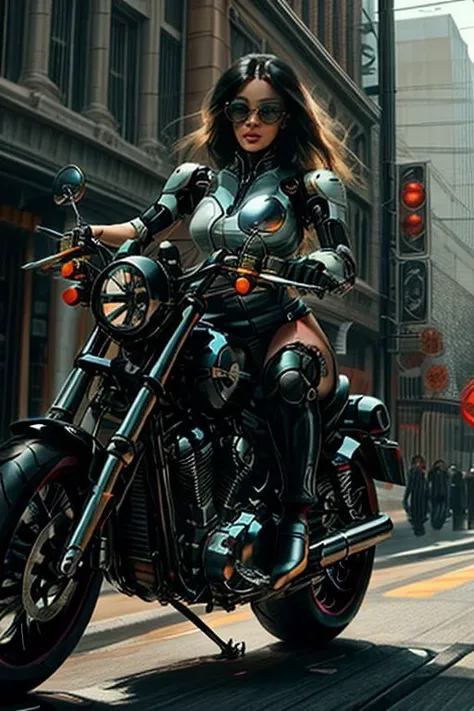 artificial intelligence,rides a motorcycle -harley davidson also upgraded with artificial intelligence the bike looks extremely sleek and modern